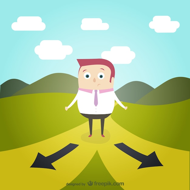 Choose The Path Free Vector