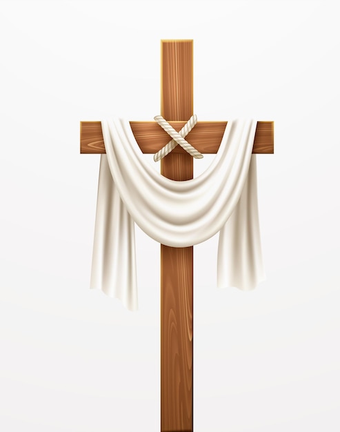 Free Vector | Christian cross. congratulations on palm sunday, easter ...