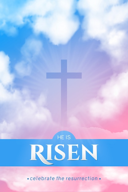 Premium Vector | Christian religious banner for easter celebration ...