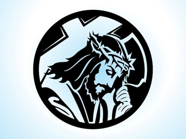 Christianity Jesus with cross vector