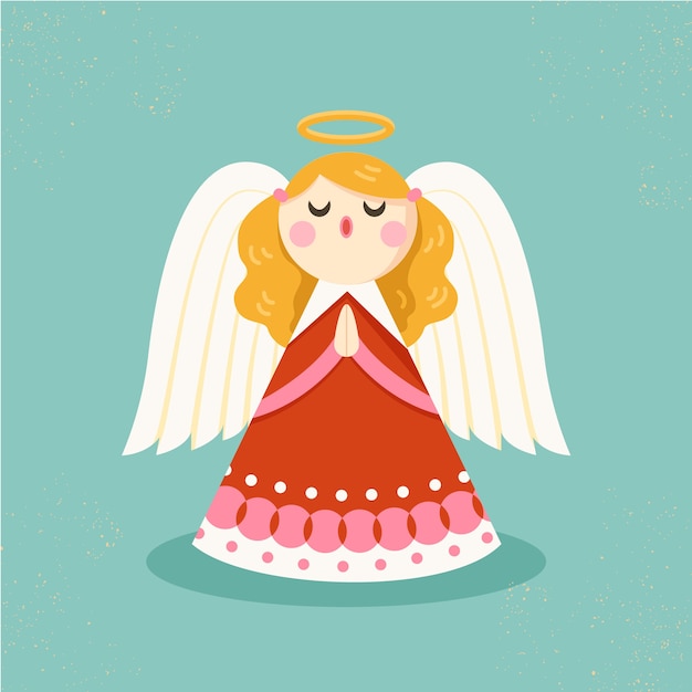 Free Vector | Christmas angel concept in flat design