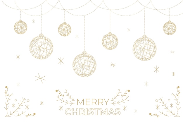 Christmas background concept in outline style Vector | Free Download