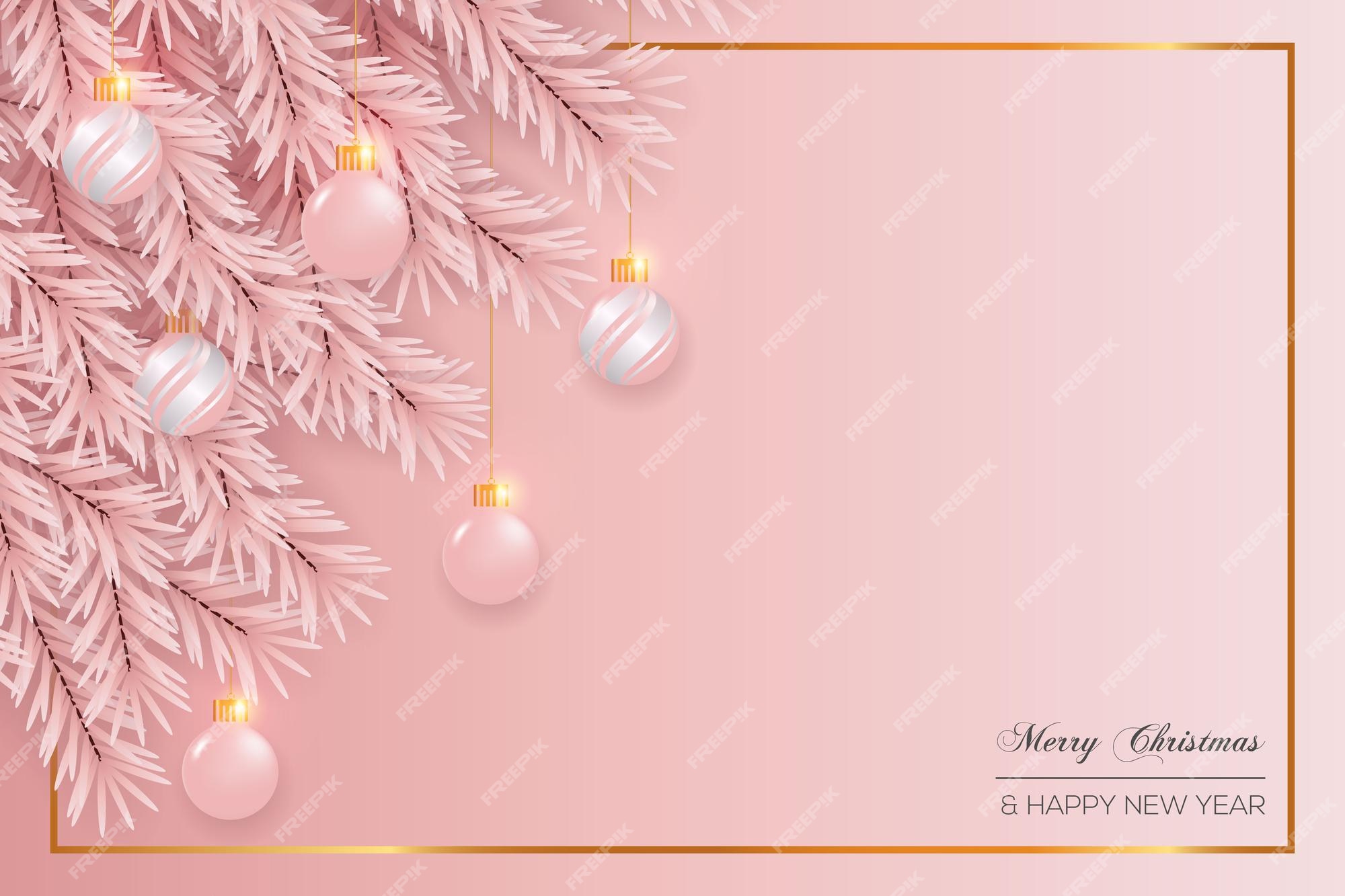 premium-vector-christmas-background-decoration-with-pink-color-concept