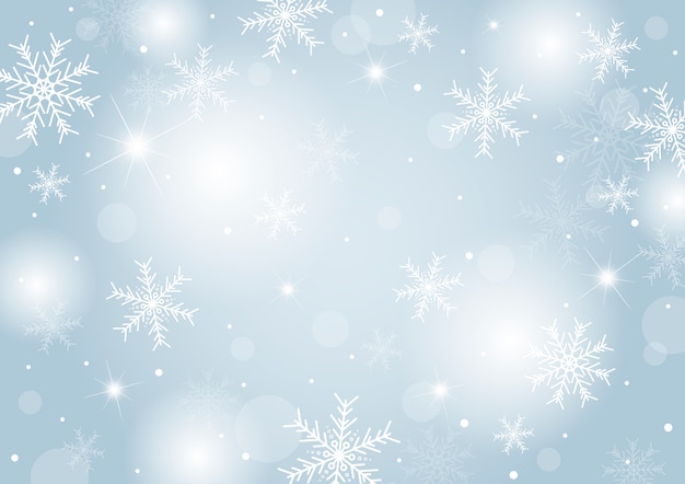 Premium Vector | Christmas background design of white snowflake and snow