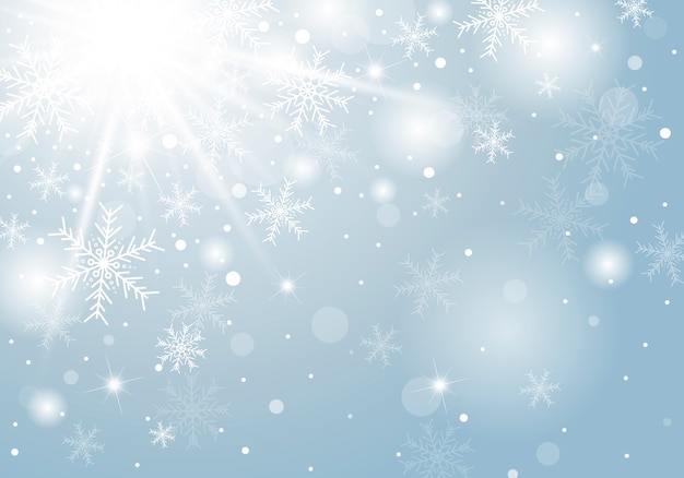 Premium Vector | Christmas background design of white snowflake