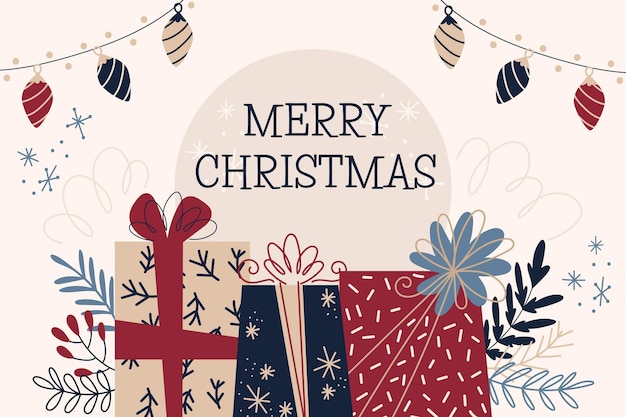 Free Vector | Christmas background draw