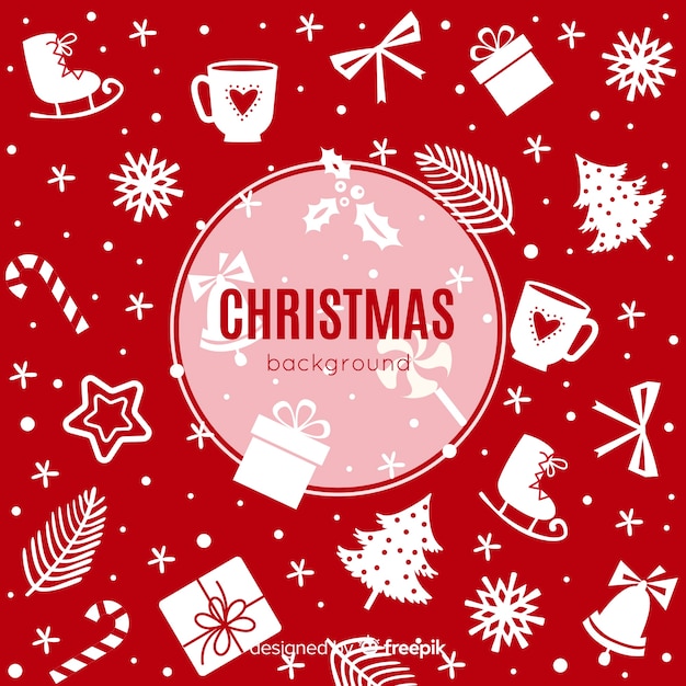 Download Free Vector Christmas Background In Flat Design PSD Mockup Templates