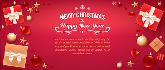 Premium Vector | Christmas background greeting card.