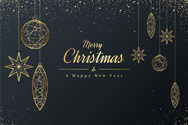 Christmas background in outline style Vector | Free Download