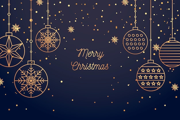 Free Vector | Christmas background in outline style