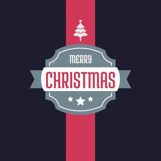 Free Vector | Christmas background red label