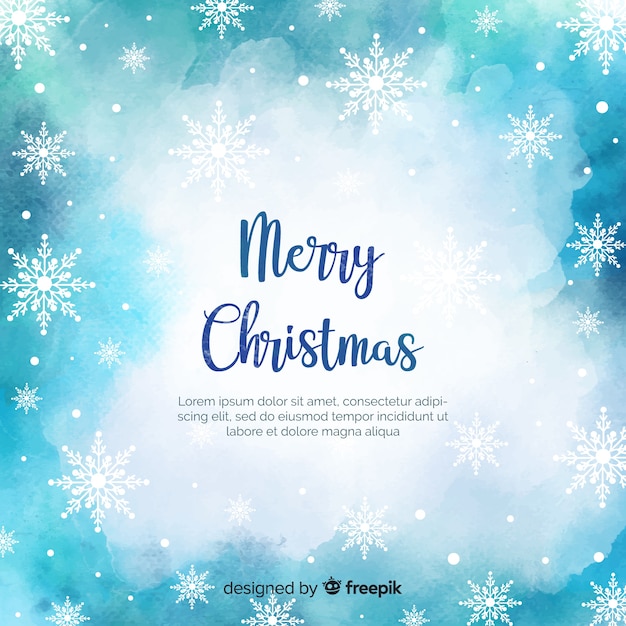 Free Vector | Christmas background in watercolor style