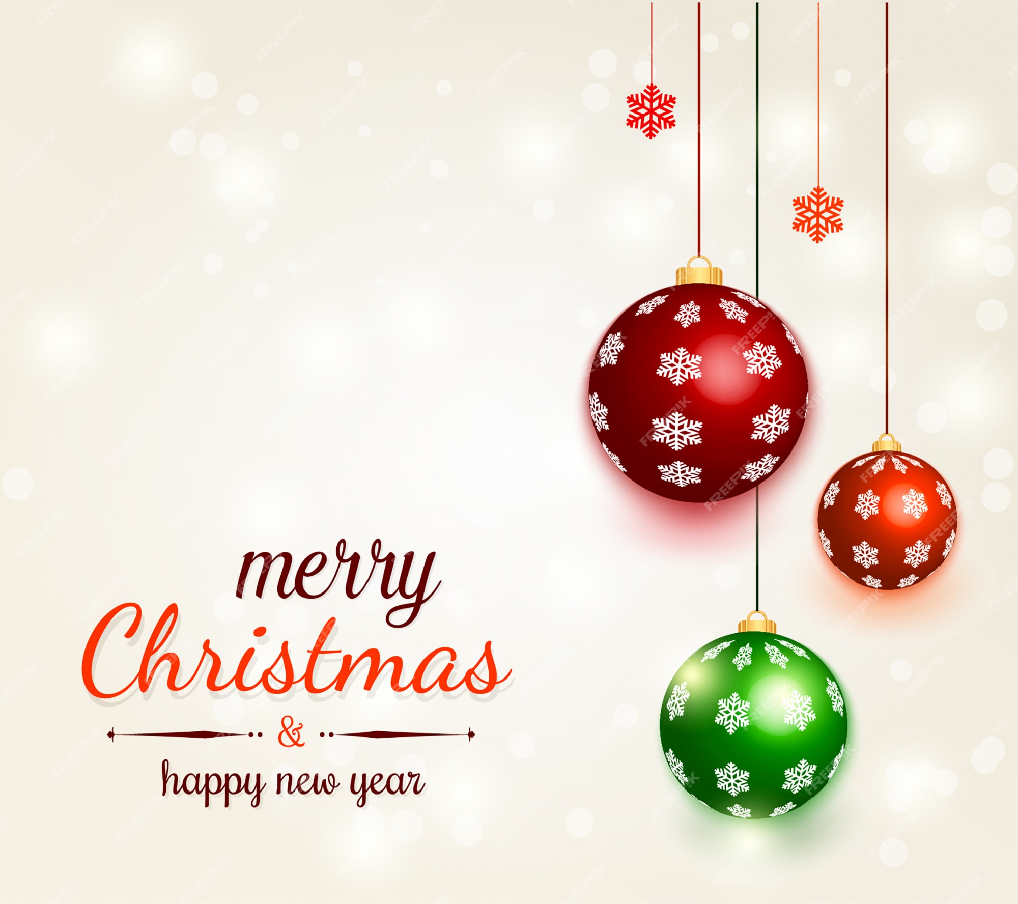 Premium Vector | Christmas background with decorative balls