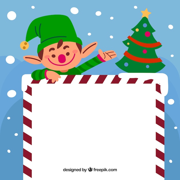 Christmas background with letter | Free Vector