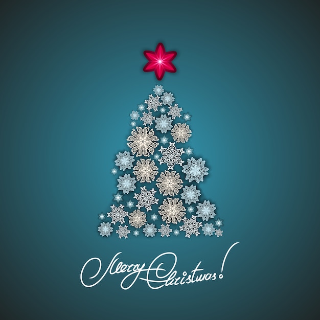 Premium Vector | Christmas background with snowflakes