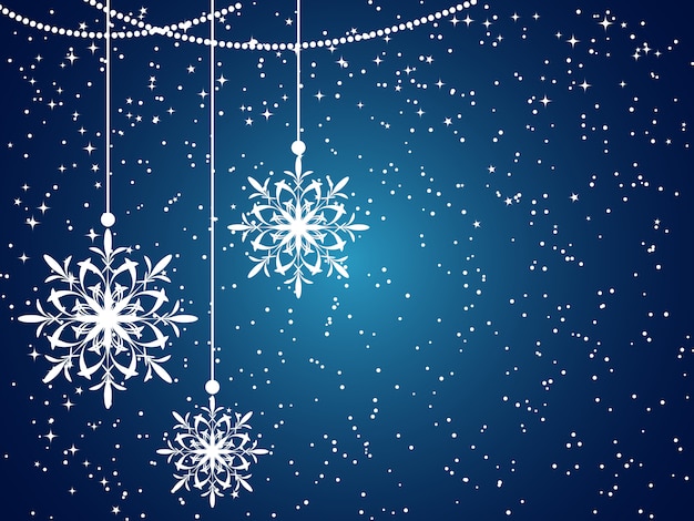 Premium Vector Christmas Background With Snowflakes