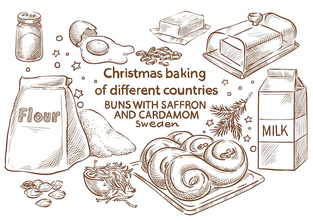 Download Premium Vector | Christmas baking