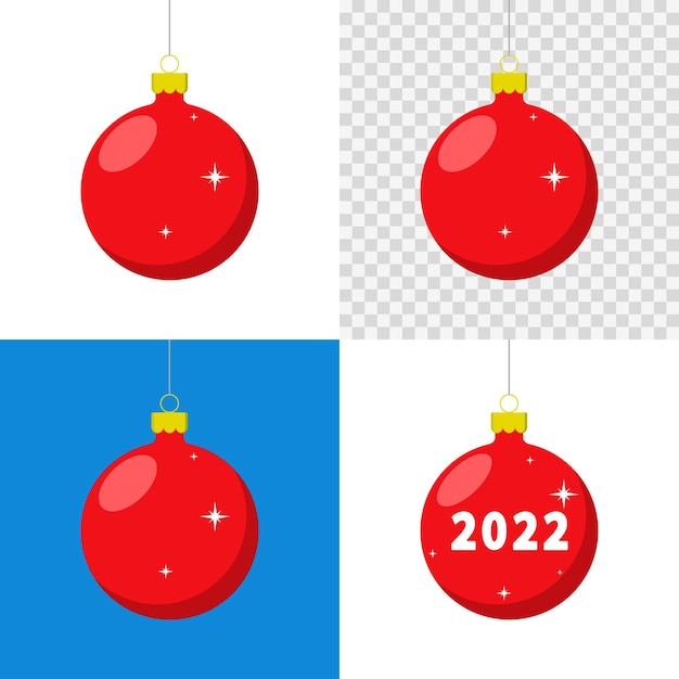 Premium Vector Christmas Ball Set