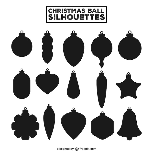 Download Christmas ball silhouettes Vector | Free Download