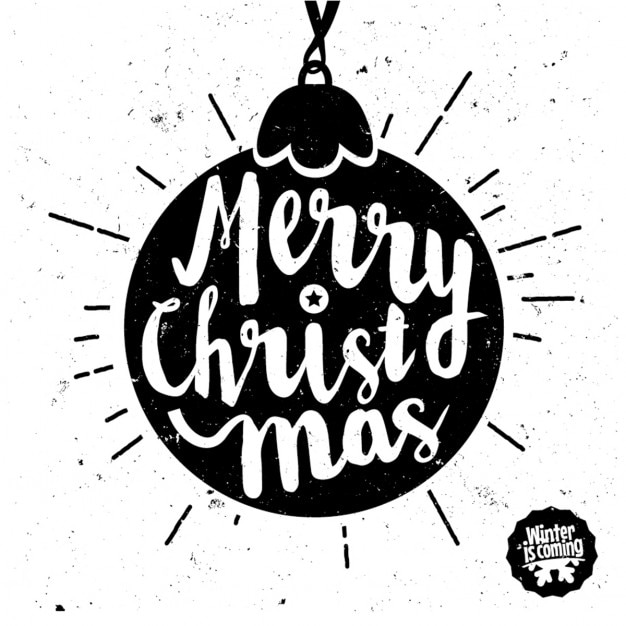 Download Free Vector | Christmas ball with lettering