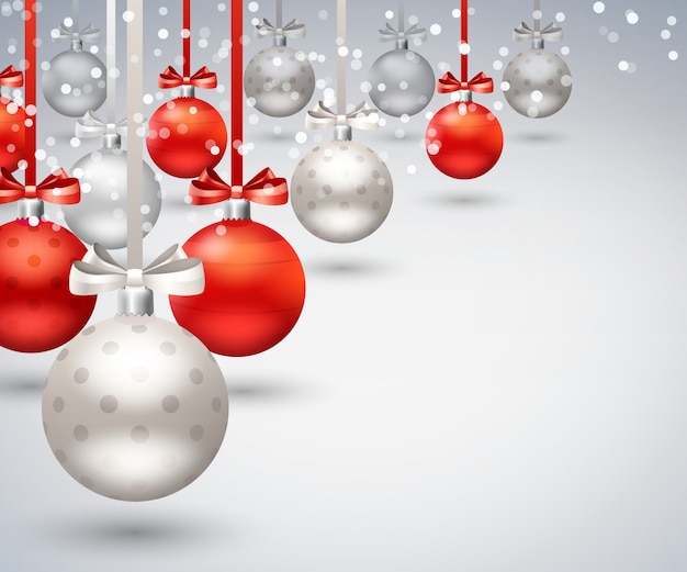 Christmas balls abstract background | Free Vector