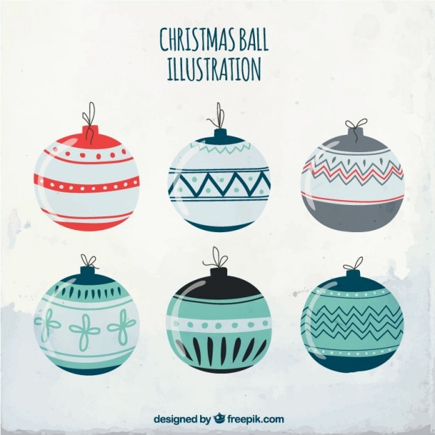 Download Free Vector Christmas Balls Illustration PSD Mockup Templates