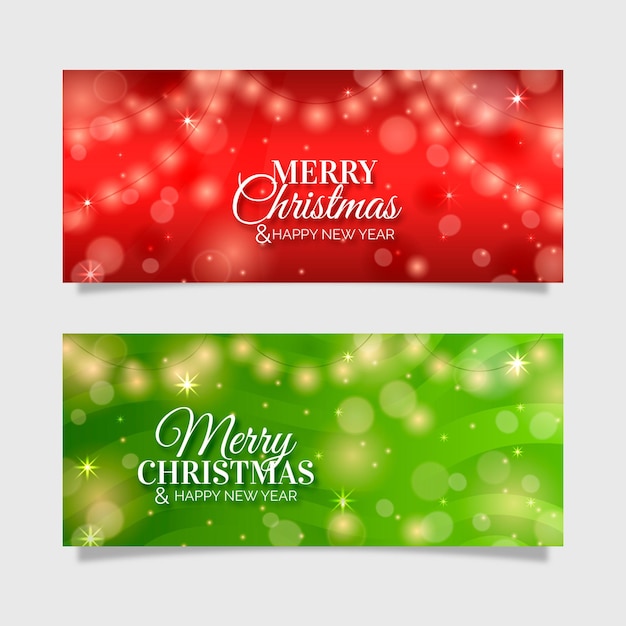 Free Vector Christmas banners template