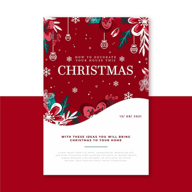 Free Vector Christmas blog post template