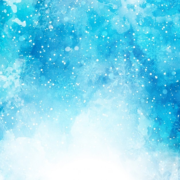 水彩テクスチャ上の雪とクリスマスの背景 無料のベクター