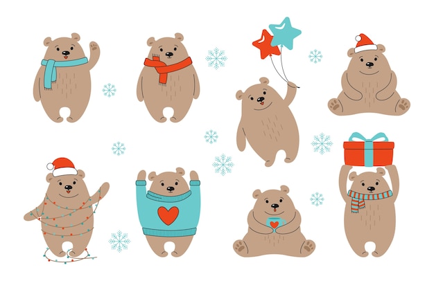 christmas brown bear