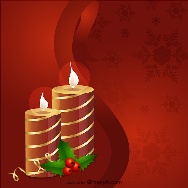 Christmas candles vector Vector | Free Download