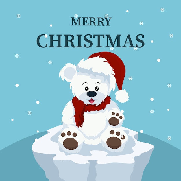 cute polar bear christmas
