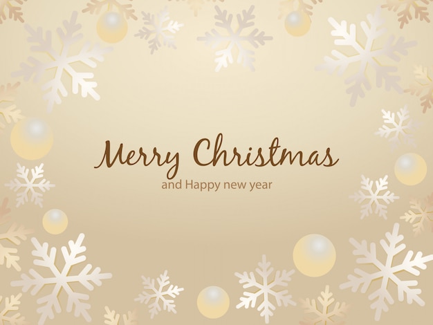 Premium Vector | Christmas card with snowflakes border.