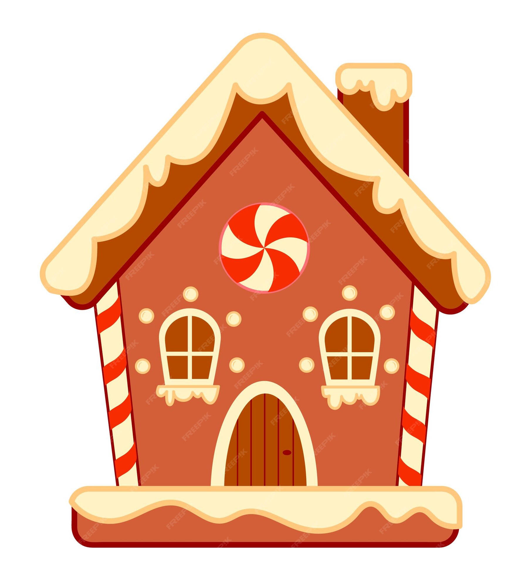 Premium Vector Christmas cartoons clip art. gingerbread house clipart