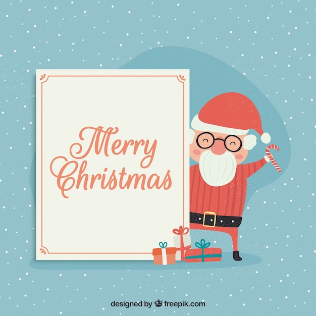 Christmas character with letter background
