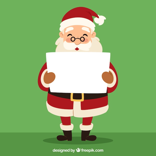 Christmas character with letter background