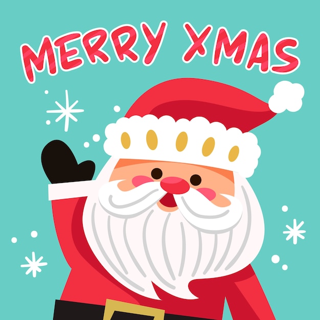 Free Vector | Christmas character with lettering