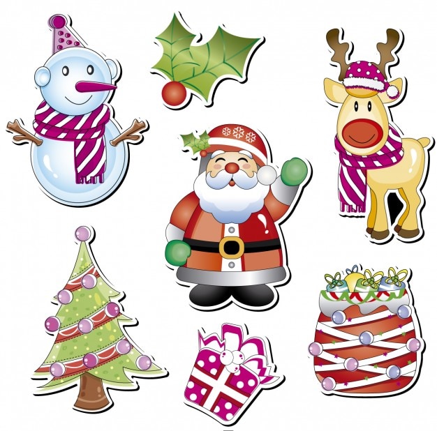 Download Free Vector | Christmas characters collection