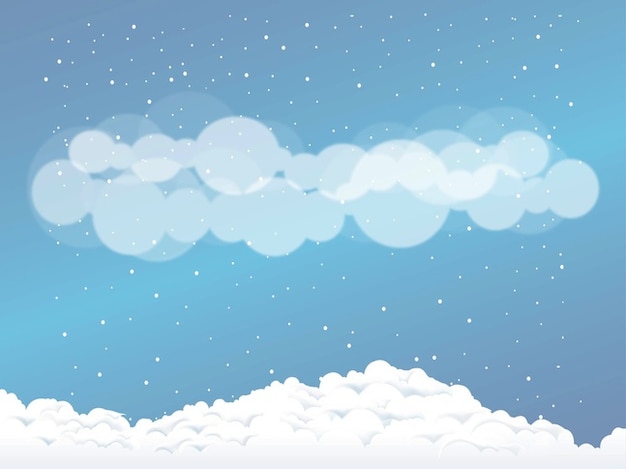 Christmas circles Snow clouds vector