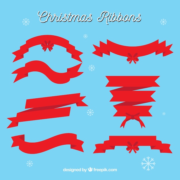 Download Download Vector Collection Of Christmas Ribbons In Flat Design Vectorpicker SVG Cut Files