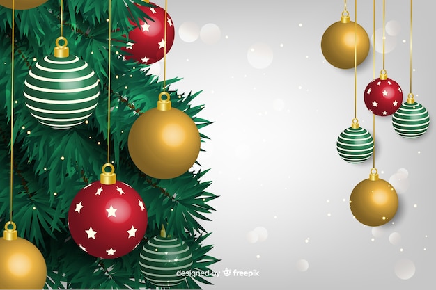 Free Vector | Christmas concept with realistic background