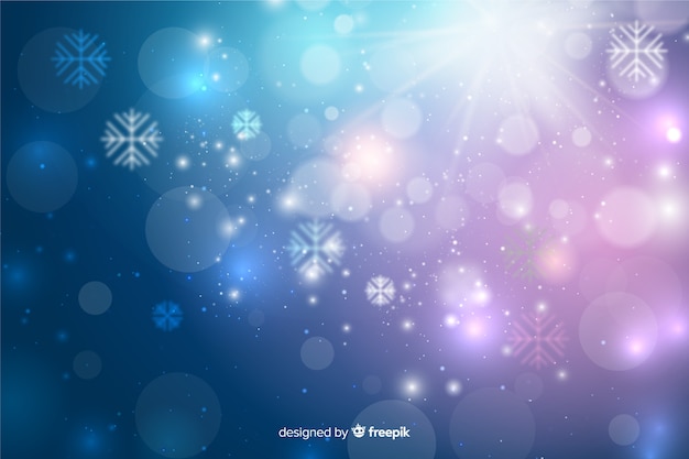 Christmas concept with sparkling background Free Vector