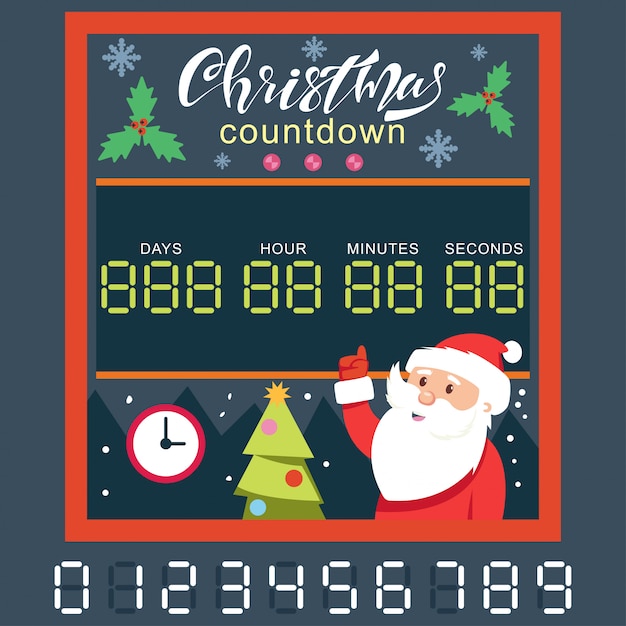 Premium Vector | Christmas countdown cartoon illustration.