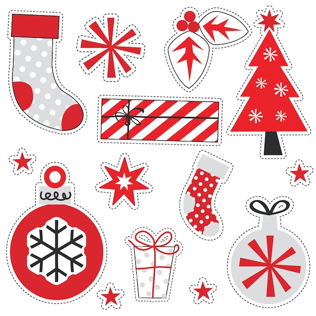 Premium Vector | Christmas decoration element, vector illustration