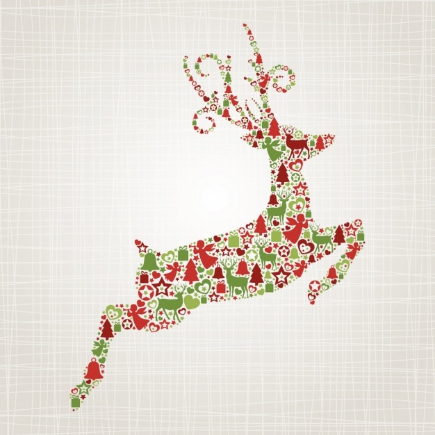 Christmas deer background Vector | Free Download