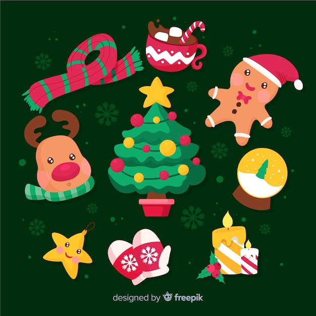 christmas-element-collection-flat-design