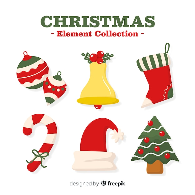 Download Christmas element collection | Free Vector