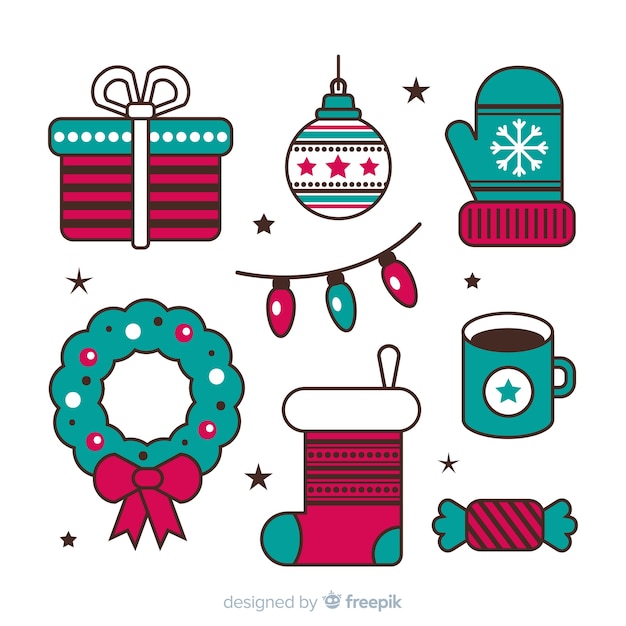 Download Christmas element collection Vector | Free Download