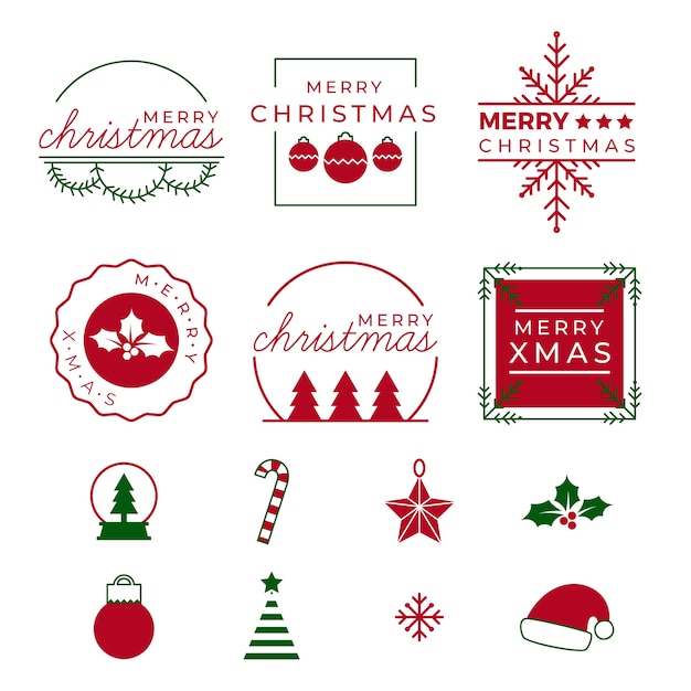 Download Christmas element collection Vector | Free Download