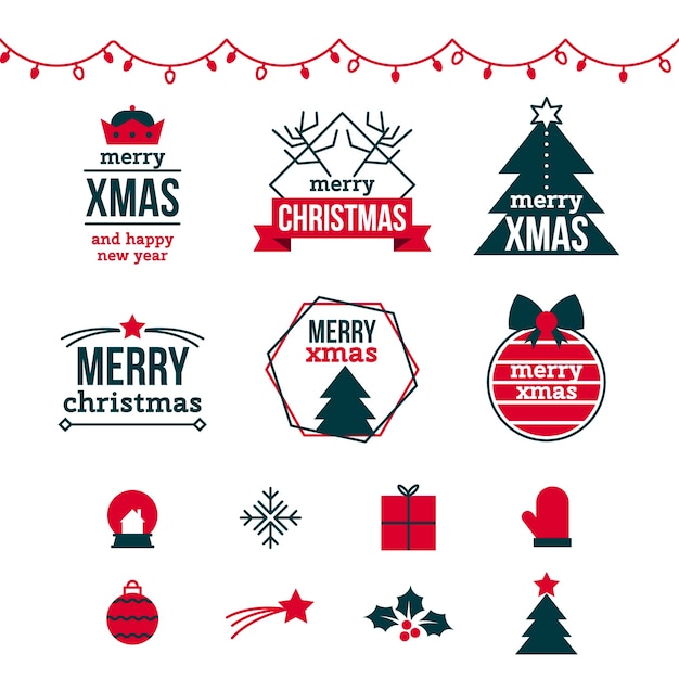 Download Christmas element collection Vector | Free Download